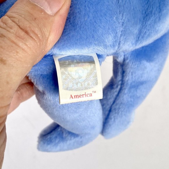2001 TY Beanie Baby AMERICA the Bear Blue Version 8.5 Inch Clean Vintage - Picture 7 of 8
